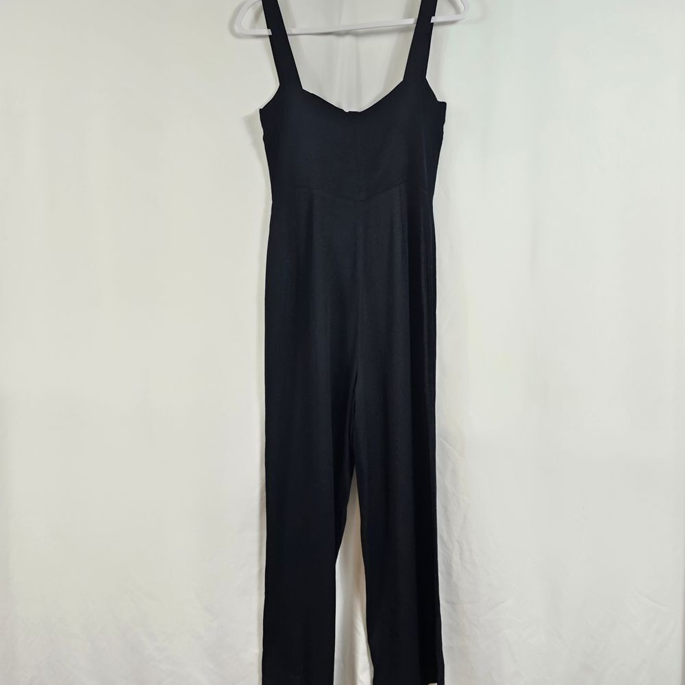 Reformation Wide Leg Jumpsuit in Black - Size 8 - Picture 7 of 9
